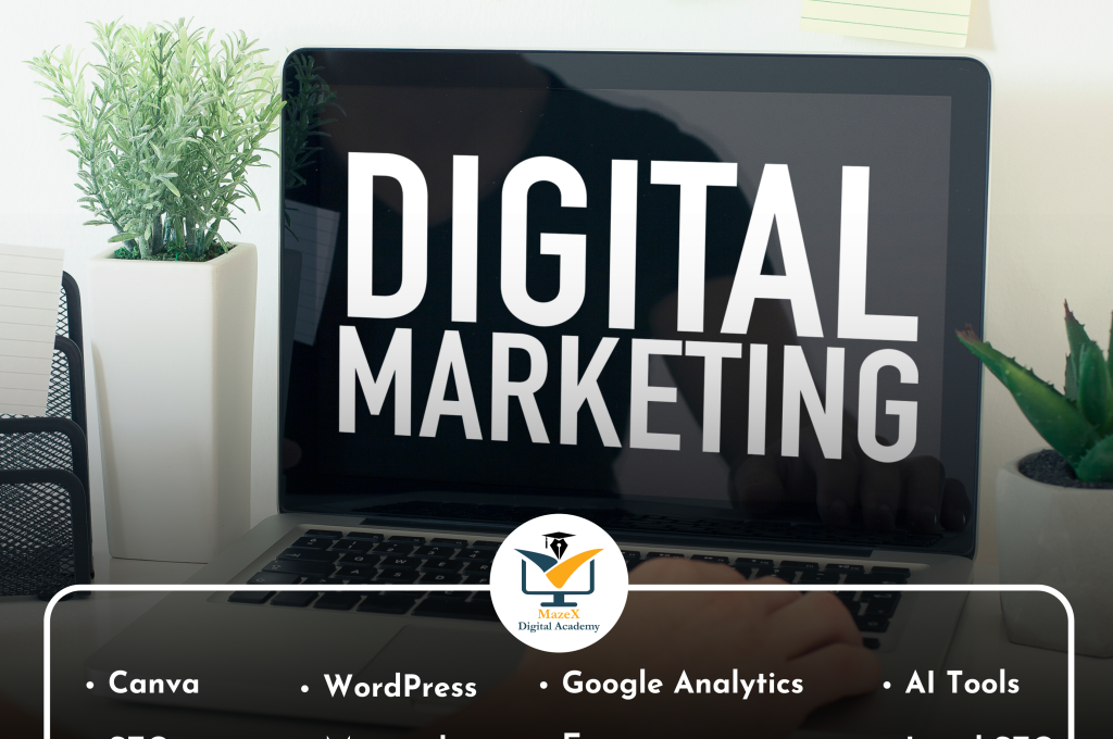 learn digital marketing , web development , social media management and more with mazex digital academy